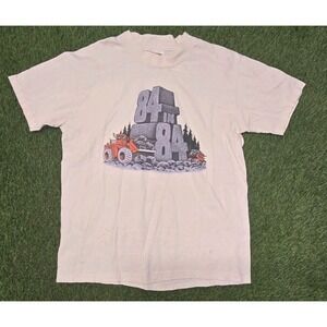VTG 84 in 84 Shirt Single Stitch Lifestyles Heavy Equipment Construction 80s L